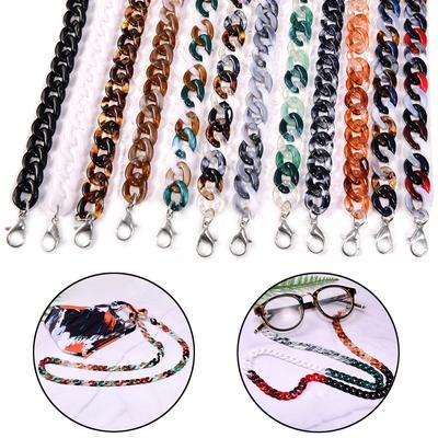 Lesebrille Acryl Anti-Rutsch Leopard Maskenkette Brillenband Nackenband Brillen Kette