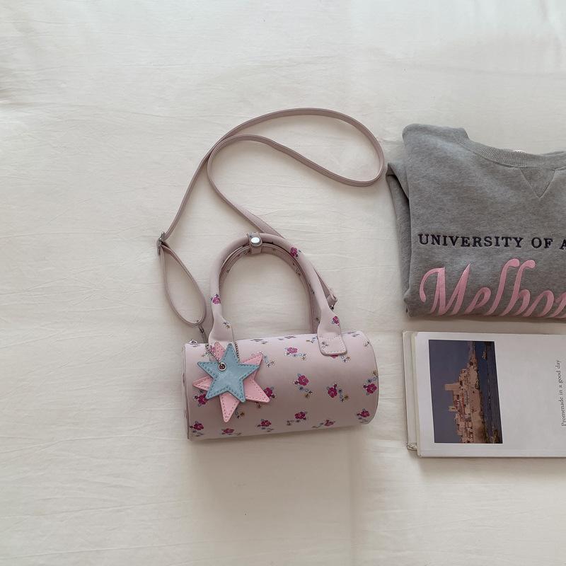 New Floral Print Top Handle Bag Cute Bost Fashiable and Versatile Shoulder Bag Casual and Simple Crossbody Bag for Women