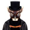 Halloween Steampunk Plague Doctor Black Masquerade Mask for Women