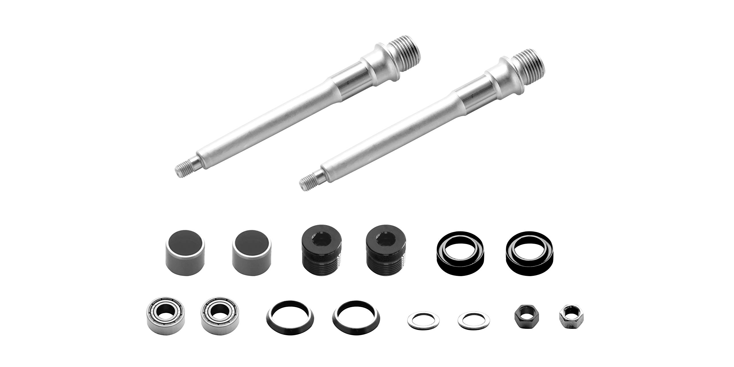 

Funn Mamba Pedal Axle Service 2 axles with refreshment parts Kit, серебряный