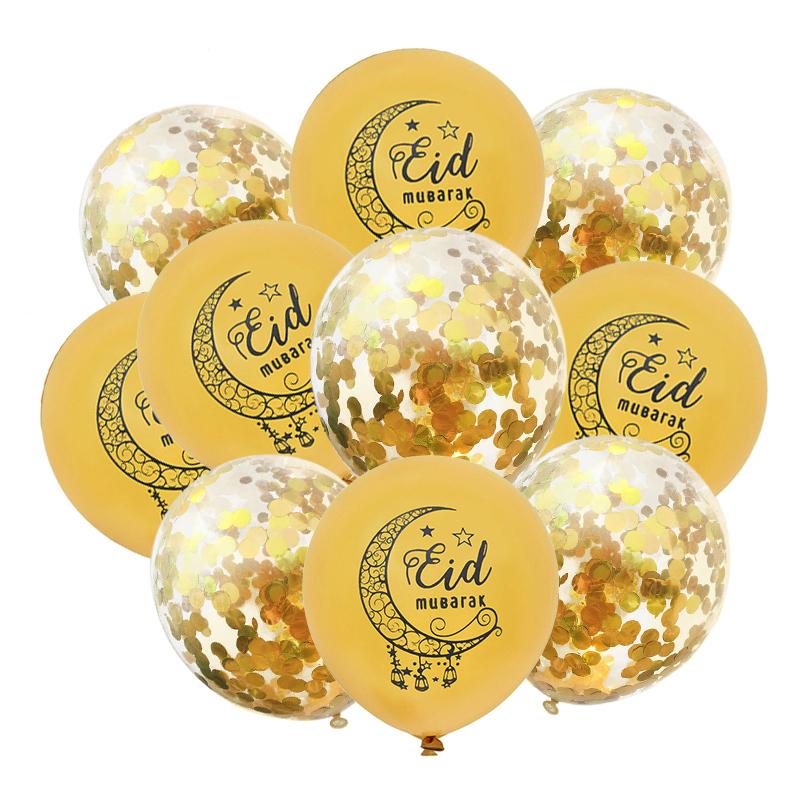 10Pcs Eid Mubarak Latex Balloon Ramadan Kareem Decoration Air Globos Ramadan Mubarak Muslim Islamic Festival Party Supplies 2025