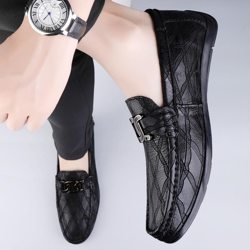 Men Stylish Comfortable Loafers Genuine Leather Casual Shoes Men Sneakers 2024 New Male Walking Loafers Casual Slip On Men Shoes