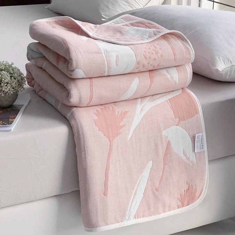 New Cotton Six-layer Yarn Xia Liang Quilt Pure Cotton Towel Quilt Empty Blanket Nap Blanket Gauze Blanket