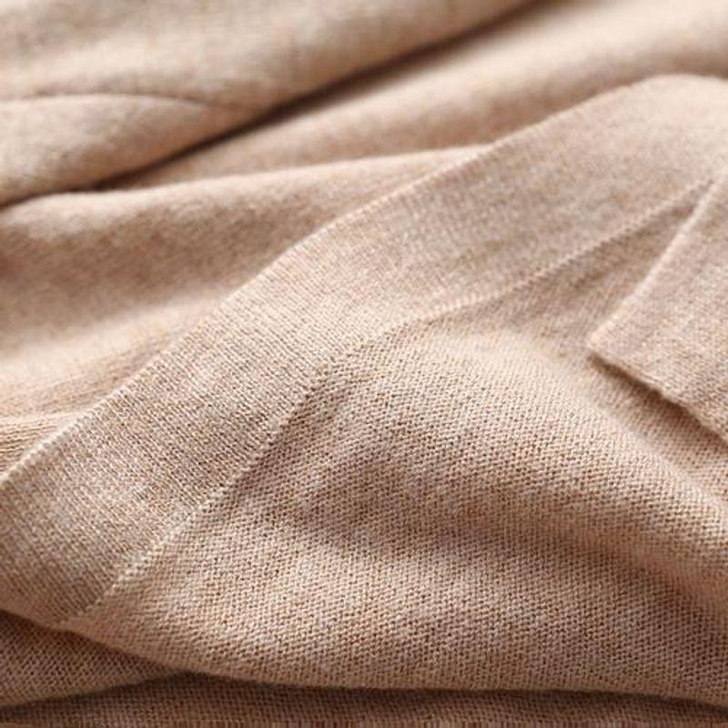 Export Plus Size Women's Clothing Fashion Contrast Color V-neck Hollowed Silk Cotton Knitwear Women's Autumn and Winter Pullover Bottoming Shirt