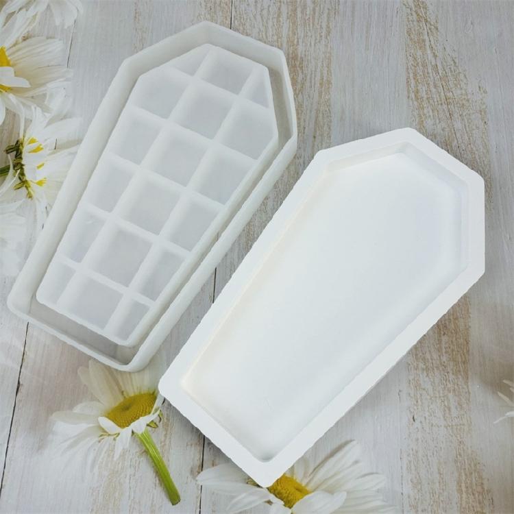 Silicone Mold with Lid Coffin Storage Box Crystal Epoxy Resin Mold Trinket Box