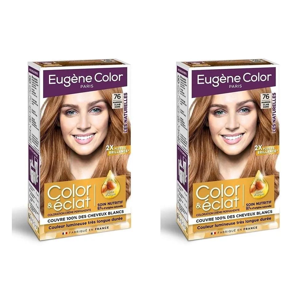 EUGENE Hair Color 115ml 2 Pack 76 Light Golden Brown Permanent coloring light golden brown 76 EUGENE COLOR