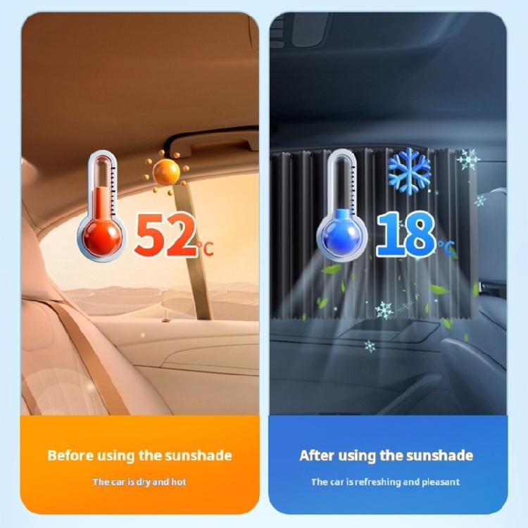 Adjustable Car Sun Shade For Side Window Quick Installation Side Window Curtain Polyester Material Window Sunshade