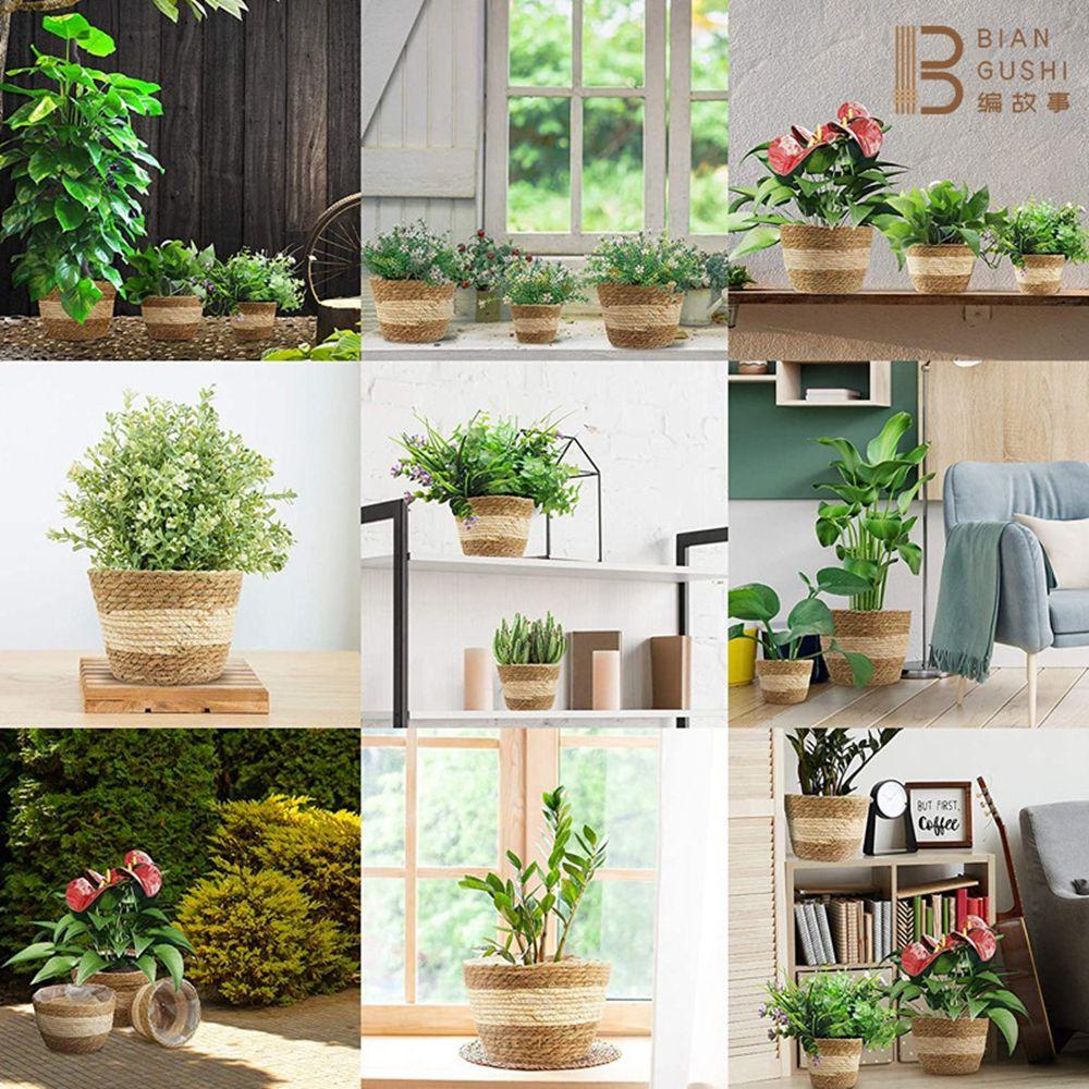 Decoration Indoor Outdoor Handicraft Flower Pots Plant Basket Plant Containers Planting Accessory