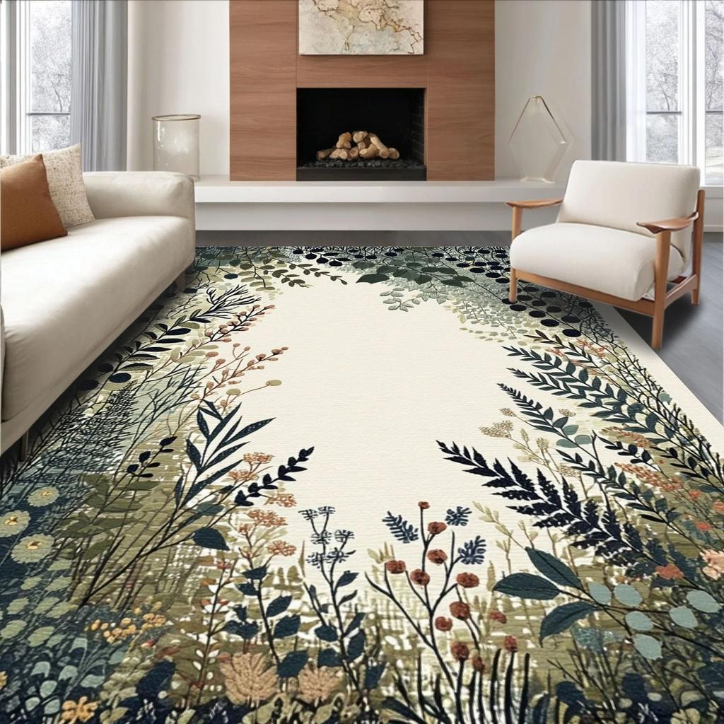 European Classical Butterfly Carpet Living Room Sofa Coffee Table Carpet Dirt Resistant Bedroom Thick Floor Mat