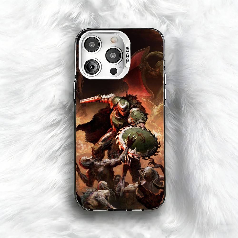 

Game D-DOOM Printed Phone Case For iPhone 16 17 15 14 12 13 Pro Max Black Color Shockproof Cover iPhone14ProMax