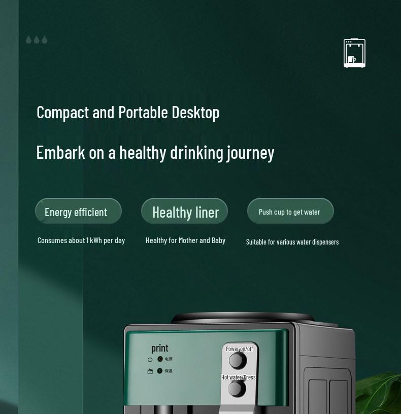 2026 Smarter Mini-Schreibtisch-Wasserspender: Automatische Toplader, Heißwasser bereit für Zuhause und Wohnheim.