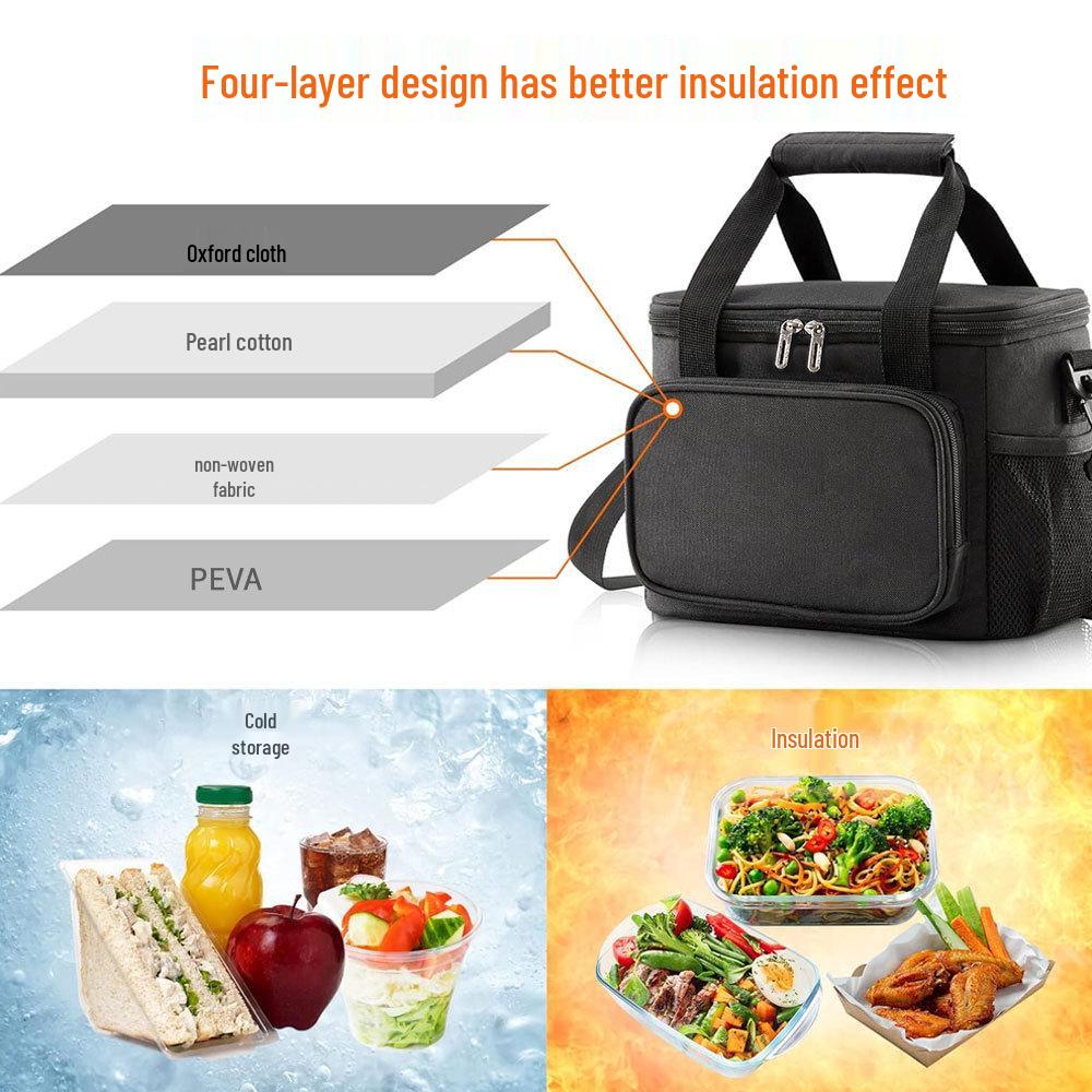 New Large Capacity Insulated Picnic Cooler Bag for Outdoor Use