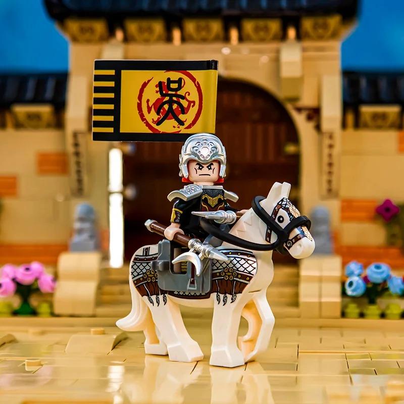 Building Block Man Figurine Three Kingdoms Zhuge Liang Armor Version Lu Bu Children's Assembly Toy Boy Holiday Gift Collection