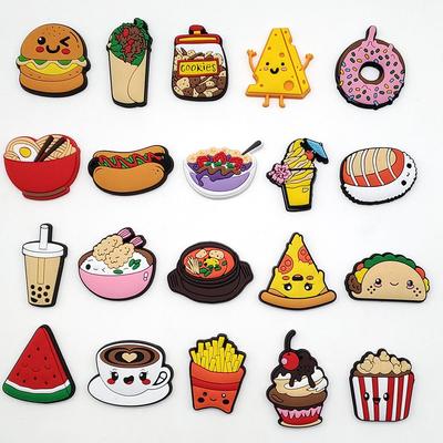"Personalized Garden Shoe Decorative Buckles – Soft Rubber Accessories for Food Series Hole Shoes"