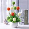 WillingYou Artificial Flowers, Stylish Nordic Decor, with Vase, Fake Allium Flowers, Includes One Vase and One Bouquet, Multicolor