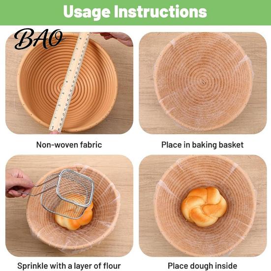 Kitchen Tools for Bread Making Non-woven Banneton Proofing Basket Liners, Disposable Stretchable Fermentation Covers, Fabric Liners Non Stick