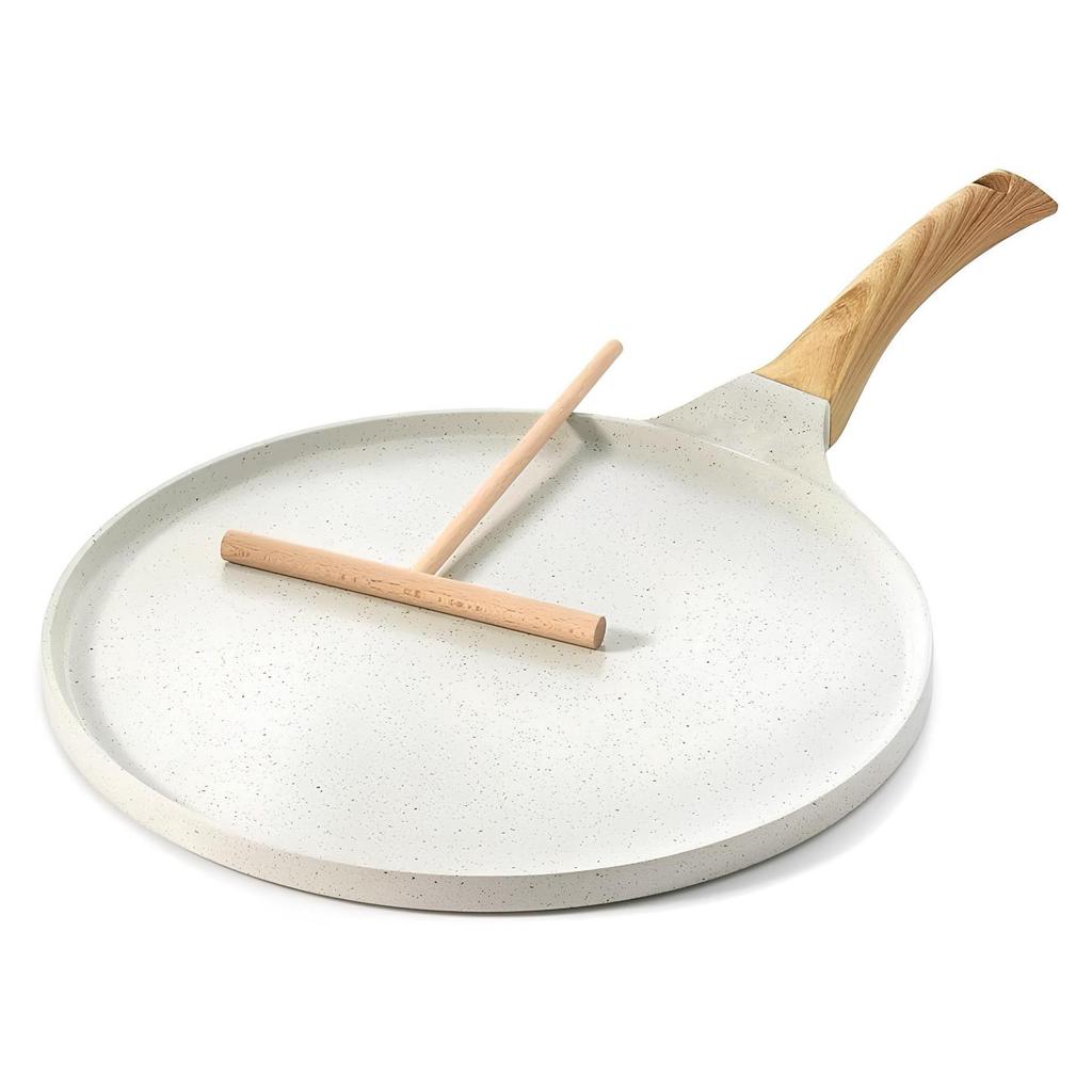 Non-stick Universal Frying Pan for Pizza, Pancakes, Dumplings - Compatible with Gas and Induction Cooktops