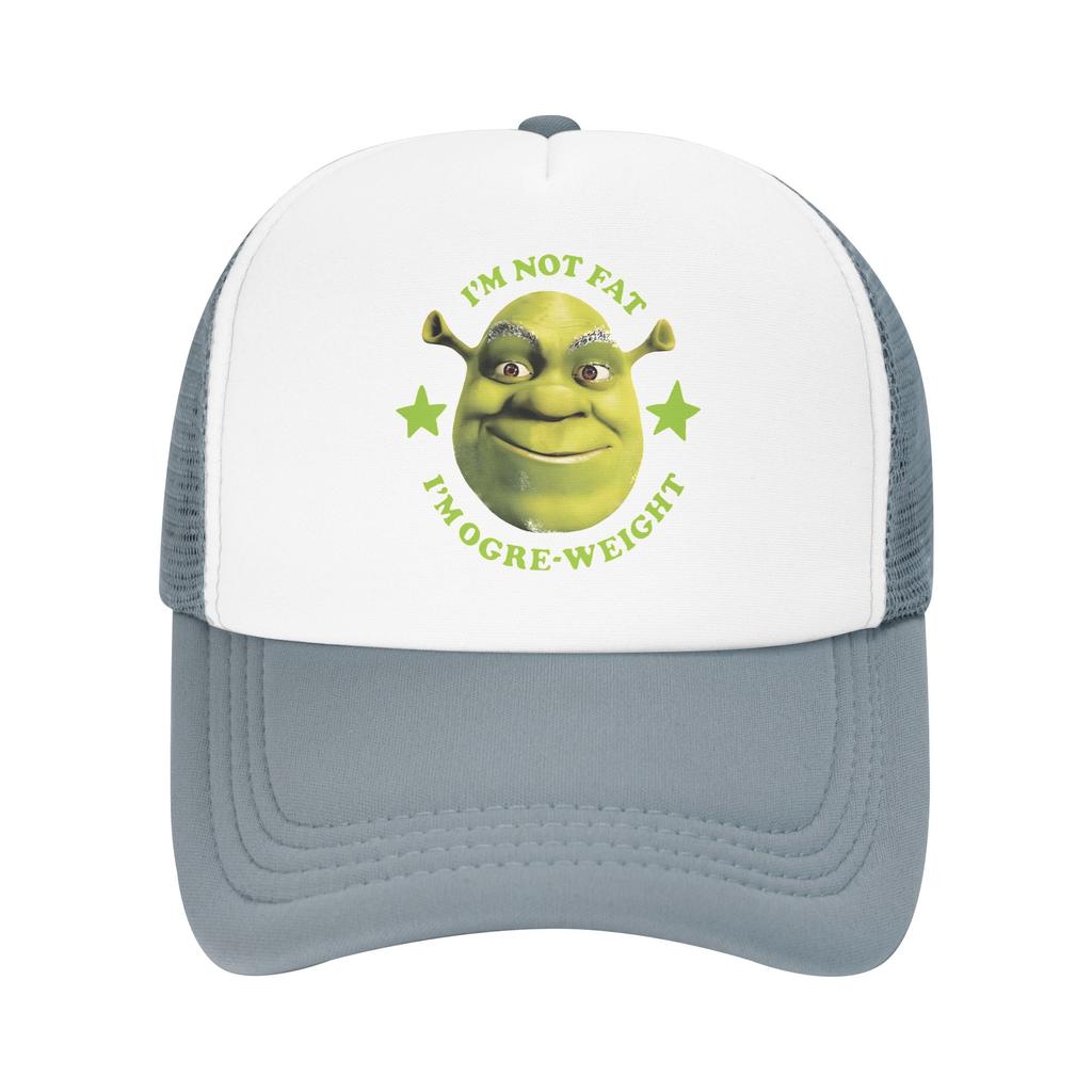 Funny Green Meme Swamped Shrekes Vintage Cartoon Mesh Sun Cap Outfit for Men Women Adjustable Baseball Cap Mesh-Back Summer
