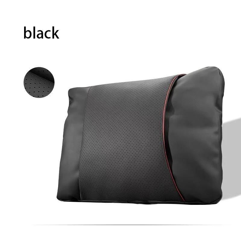 1/2PCS New Car Seats with Nappa Leather Headrests, Breathable Waist Cushions, Neck Pillows, and General Motors Neck Pillows