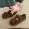 Fashion Bow Women Flats Suede Shoes Fur Loafers Short Plush Sport Shoes Casual 2025 Winter New Fashion Woman Sneakers Walking Zapatos