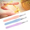 3pcs Aluminum Crochet Hooks Set Smooth Knitting Needles with Soft TPR Handle