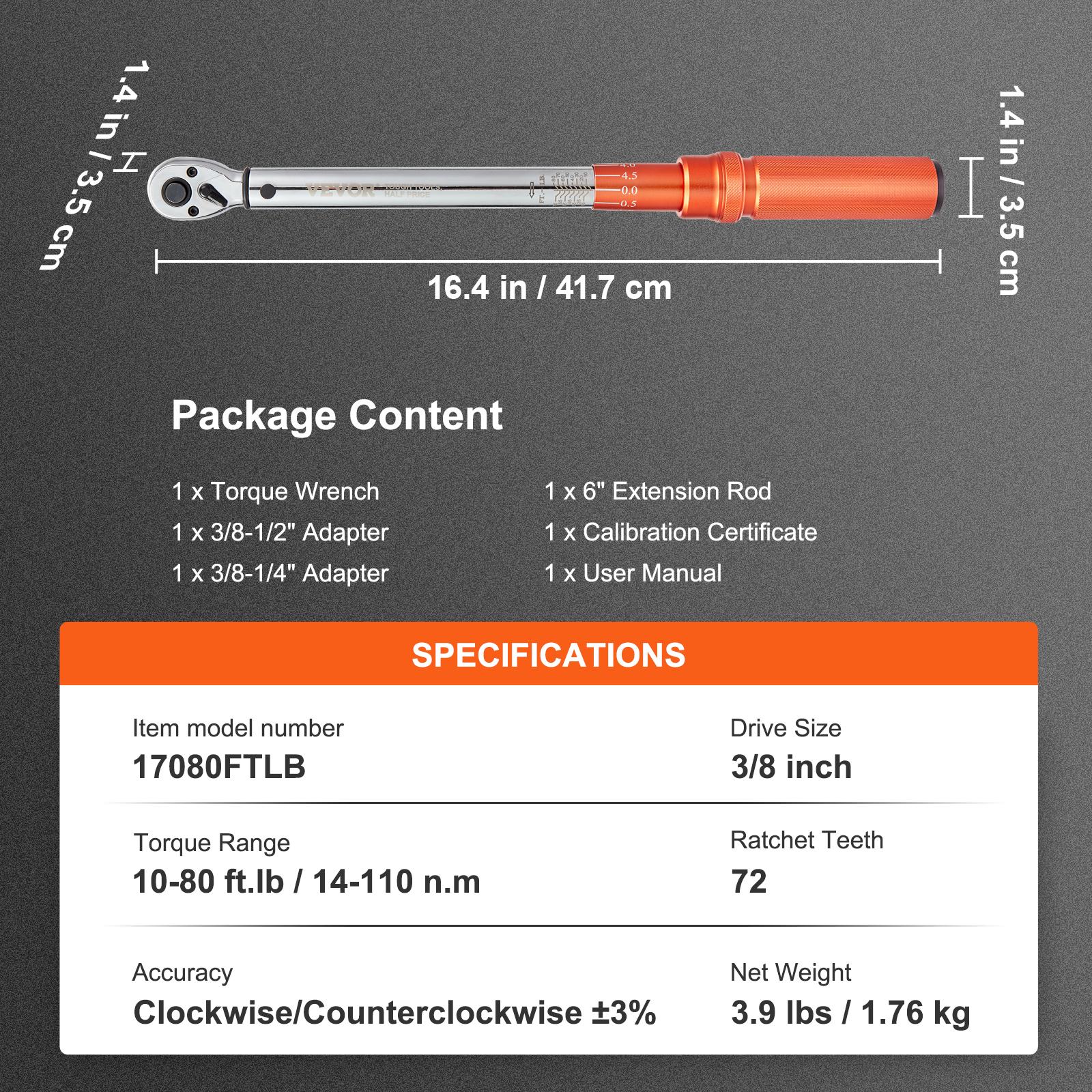 

SucceBuy Набор механических динамометрических ключей 1/2 1/4 3/8 Прецизионный указатель Ручные инструменты Динамометрический ключ Мастерская Инструмент для ремонта автомобилей