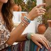 Bohemian Conch Shell Stackable Beaded Bracelet Set for Women Colorful Shell Resin Handmake Chain Holiday Party Jewelry Gift