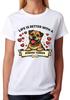 Life Is Better With A Border Terrier Ladies T-Shirt Cute Dog Lover Tee