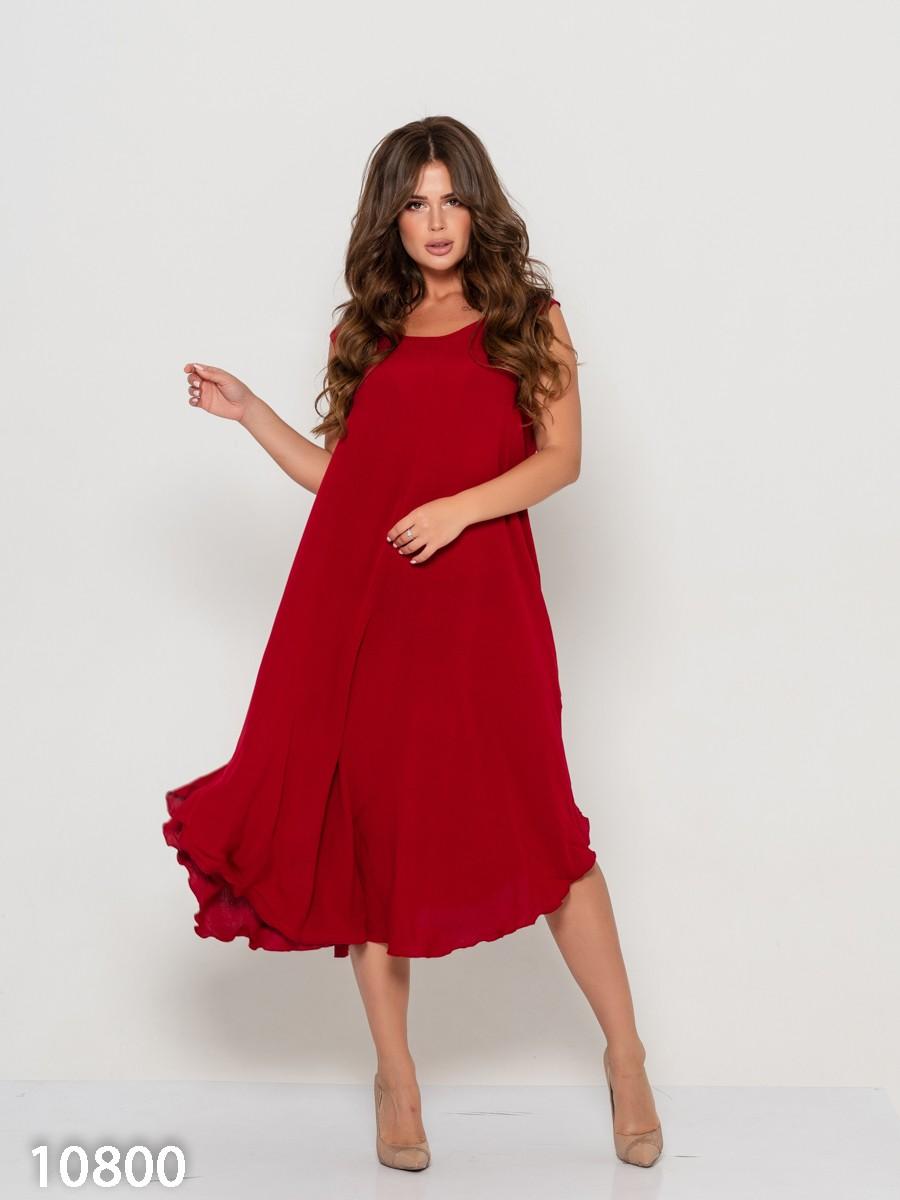 

Розкльошені сарафан з кишенями Issa Plus кларет