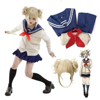 Anime My Hero Academia Cosplay Kostým Boku No Hero Academia Himiko Toga JK Uniforma Svetr Paruka Halloweenské kostýmy pro ženy