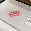 Vintage Drip Oil Floral Earrings: Retro High-End Studs for Women