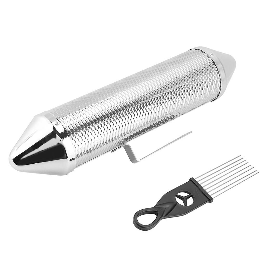 Durable Stainless Steel Metal Guiro Musical Percussion Instrument with Scraper