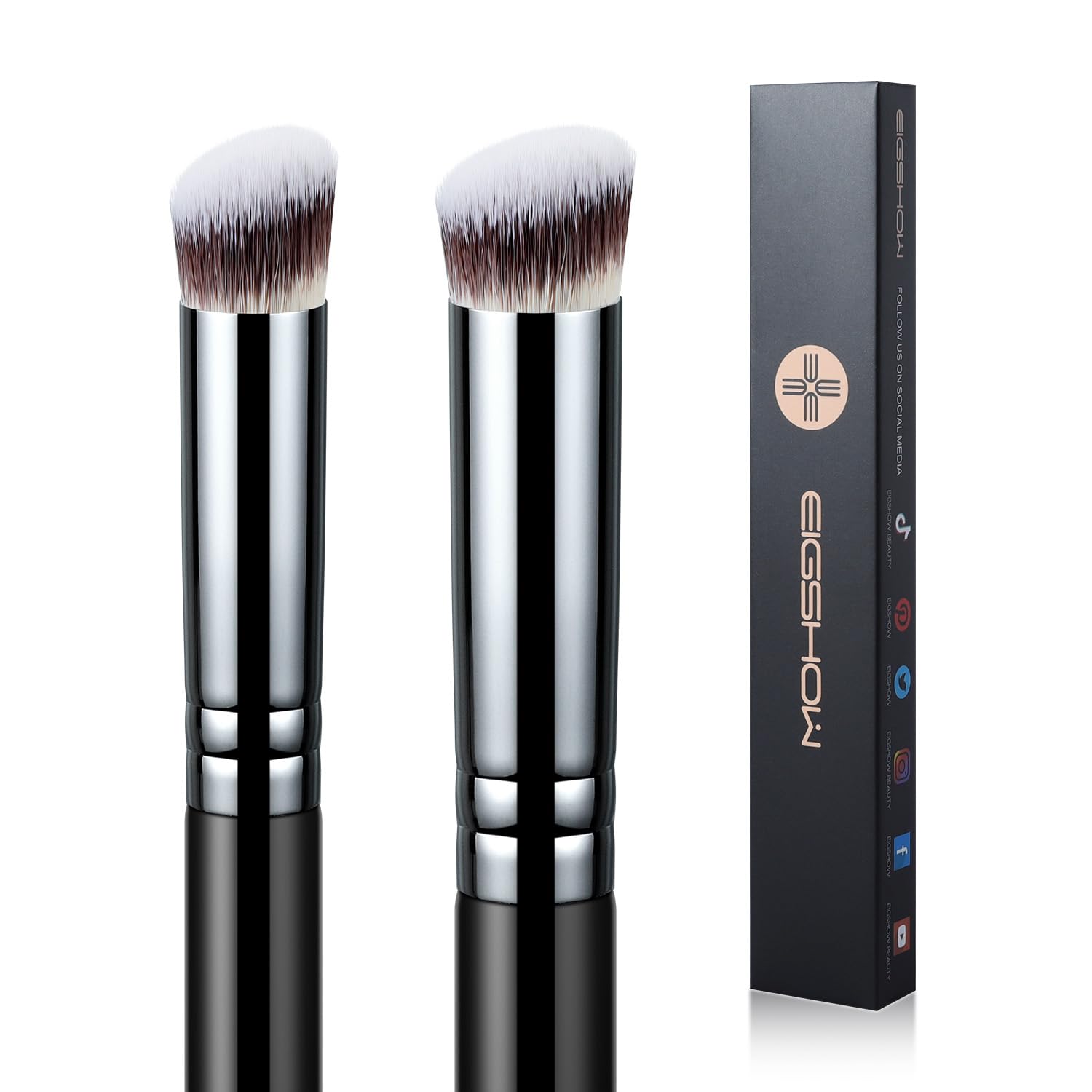 

EIGSHOW Under Eye Concealer Brush Synthetic Bristles for Concealing Primer Setting Foundation E872&E873 чорний