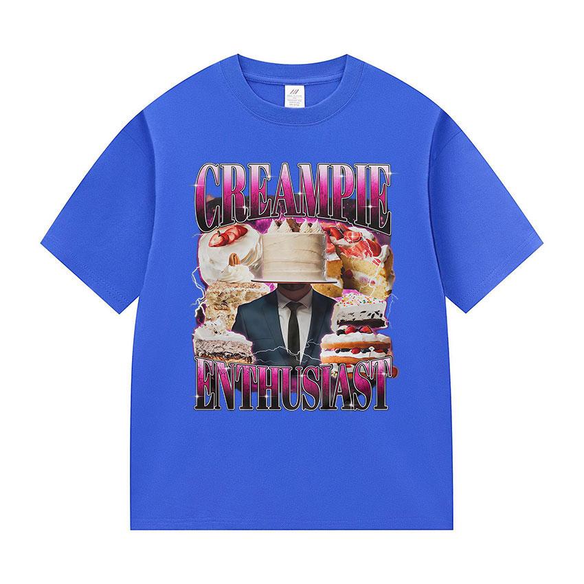 Lustiges Dessert Unangemessenes Meme Grafik T-Shirt Humor Foodie Stil Kurzarm T-Shirts Unisex Sommer Hochwertige Baumwoll-Tees