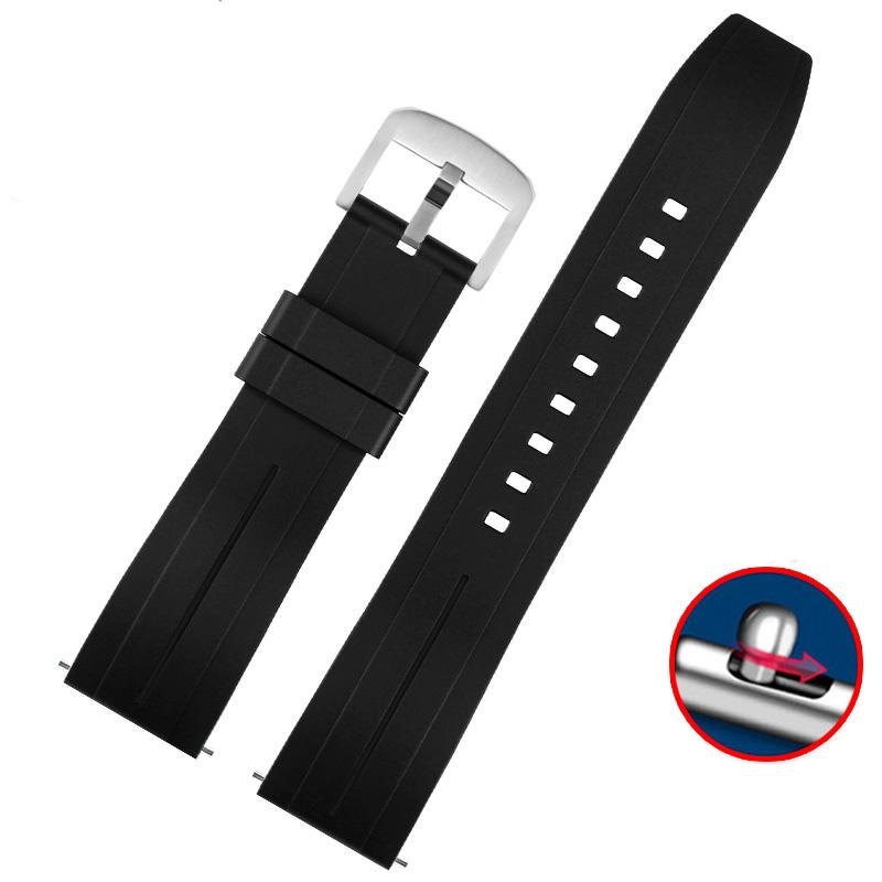 Wasserdichtes Silikon-Uhrenarmband passend für Mido Tissot Citizen Seiko Verlängertes Gummiarmband Herren Damen 20 22mm Schnellverschlussband