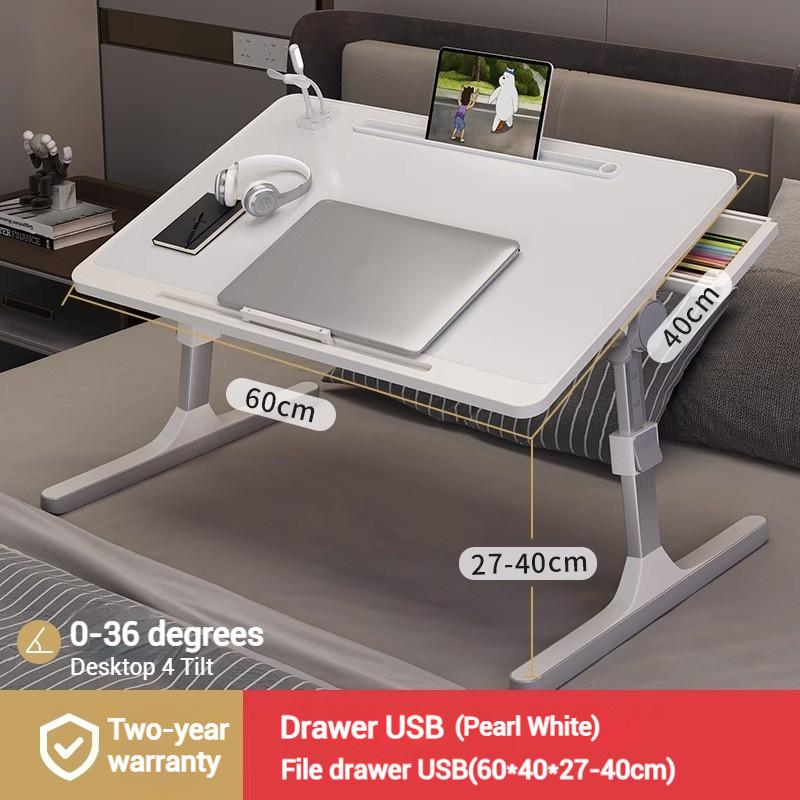 Study Work Multi-purpose Portable Lazy Table Liftable Multifunctional Folding Table Anti-Slip Laptop Bed Desk