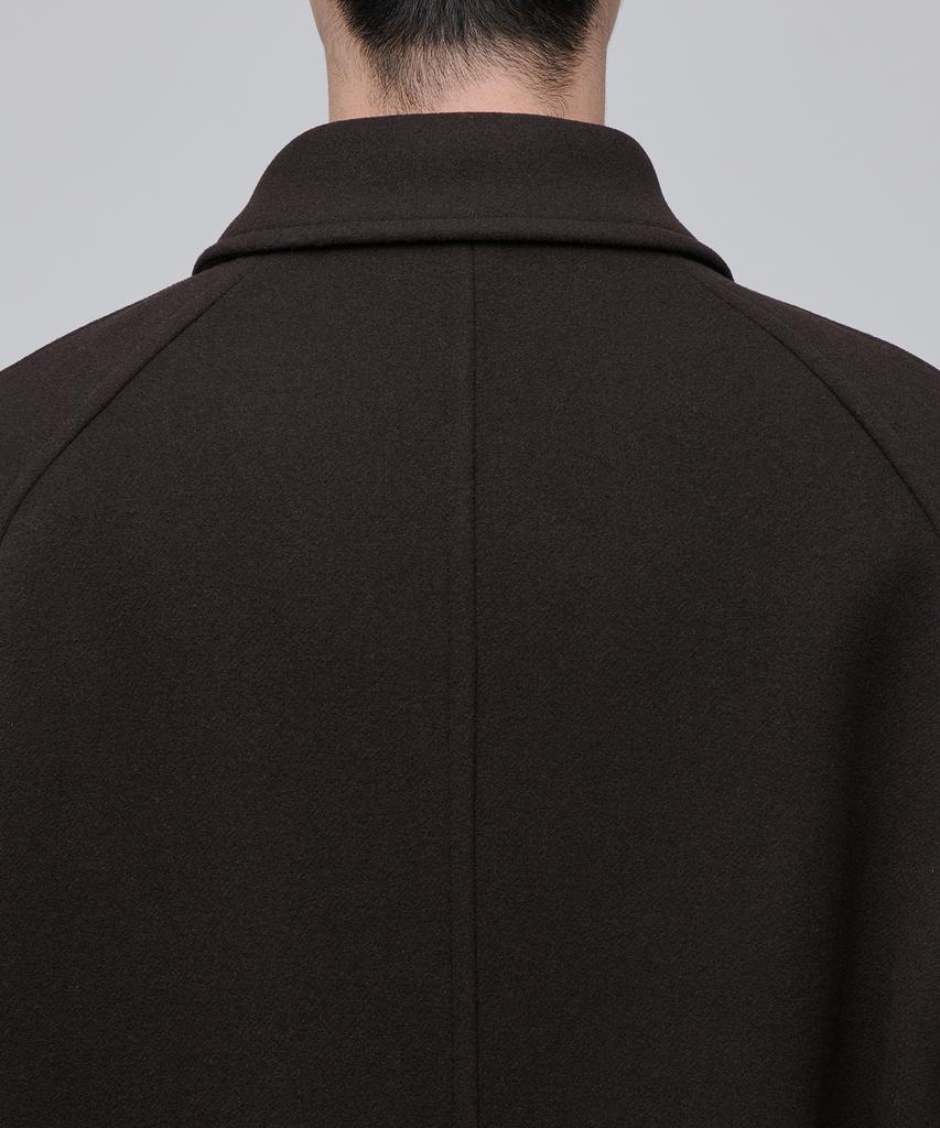 Musinsa Standard Manteau Balmacaan Surdimensionné en Mélange Cachemire [Marron Foncé]