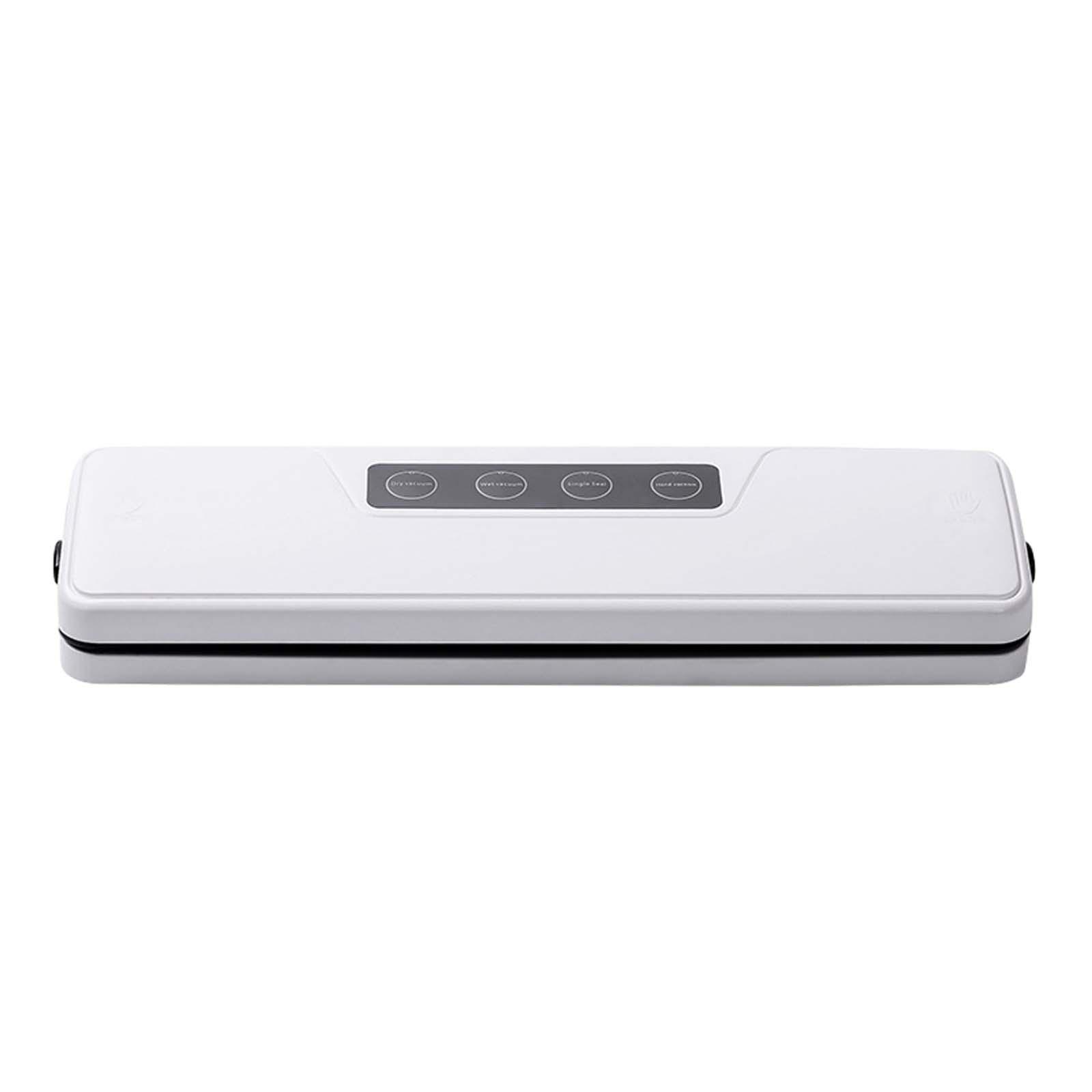 Vacuum Air Sealing with 10 Bags Multi Purpose Food Preservation Automatic Seal Storage for Snacks Seafood Bread Fruits Nut белый