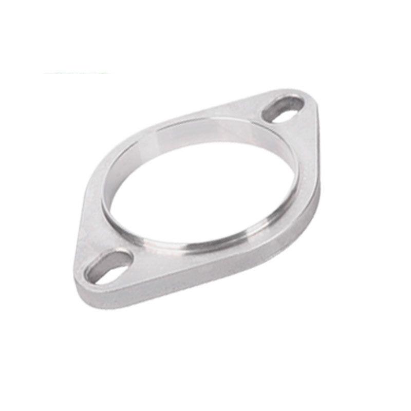 Automotive Exhaust Flange Two-hole Diamond-shaped Stainless Steel Welded Muffler Connection Flange Gasket 1.75inch