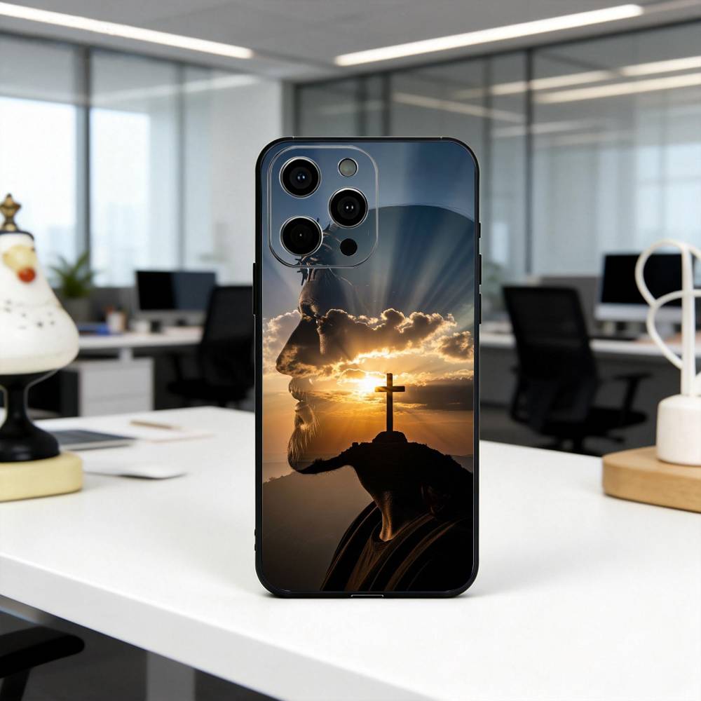 Holy J-Jesus C-Christ JC Phone Case For iPhone 17, 16,15,14,13,12,11 Plus,Pro Max, Others Soft Black Cover