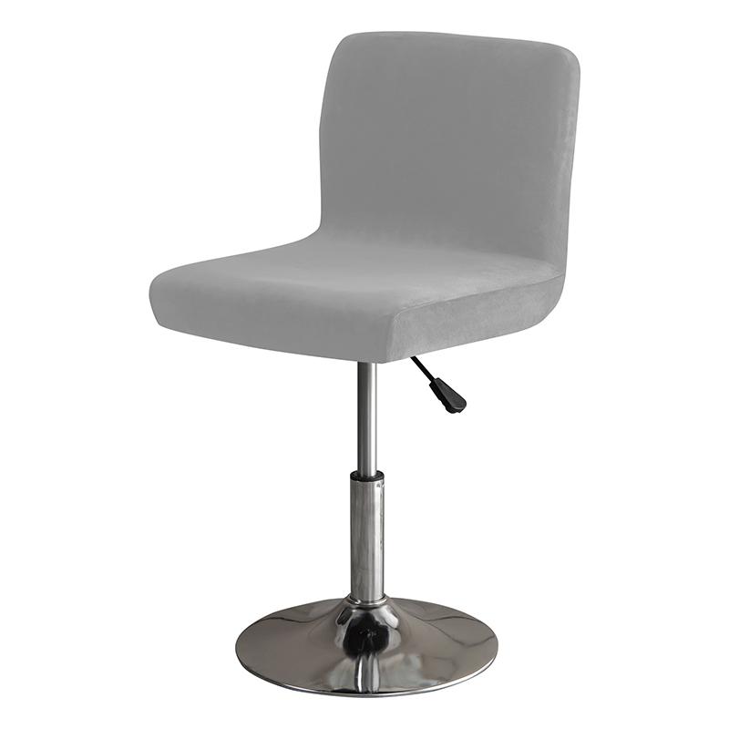 Velvet Solid Colors Bar Chair Cover Stretch For Bar Stool Short Back Dining Room Spandex Elastic Slipcovers For Banquet Chairs