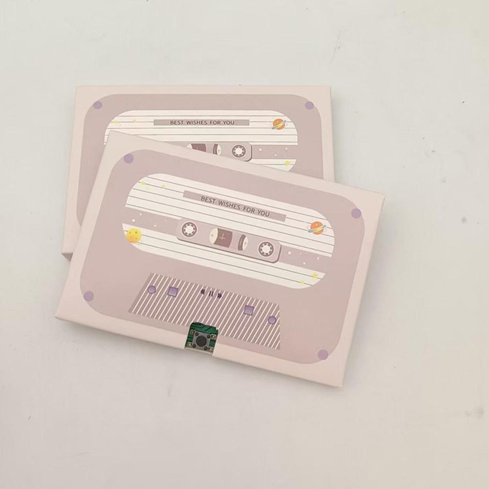 Scheda Voce Registrabile Nastro Cartolina di Auguri Registrabile 60 Secondi DIY Registrazione MusicCard San Valentino Anniversario Regalo di Compleanno