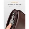Men's Handheld Bag High End PU Leather Long Wallet Large Capacity Multi Card Slot Wrist Bag Password Anti Theft Phone Bag