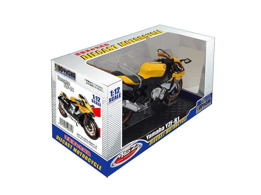 Doyusha Diecast Motorcycle Yamaha Yellow Finished Product 1/12 YZF-R1