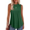 Spring and Summer Solid Color Round Neck Loose Sleeveless Casual T-shirt