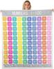 Counting Numbers Educational Blanket Soft Sherpa Throw Learning Tool for Kids Math Practice Bedroom Nursery Decor