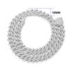 Prong 16mm Cuban Chain Micro Pave Cubic Zircon Mixed Luxury Bling Bling Full Iced Out Charms Hiphop Jewelry