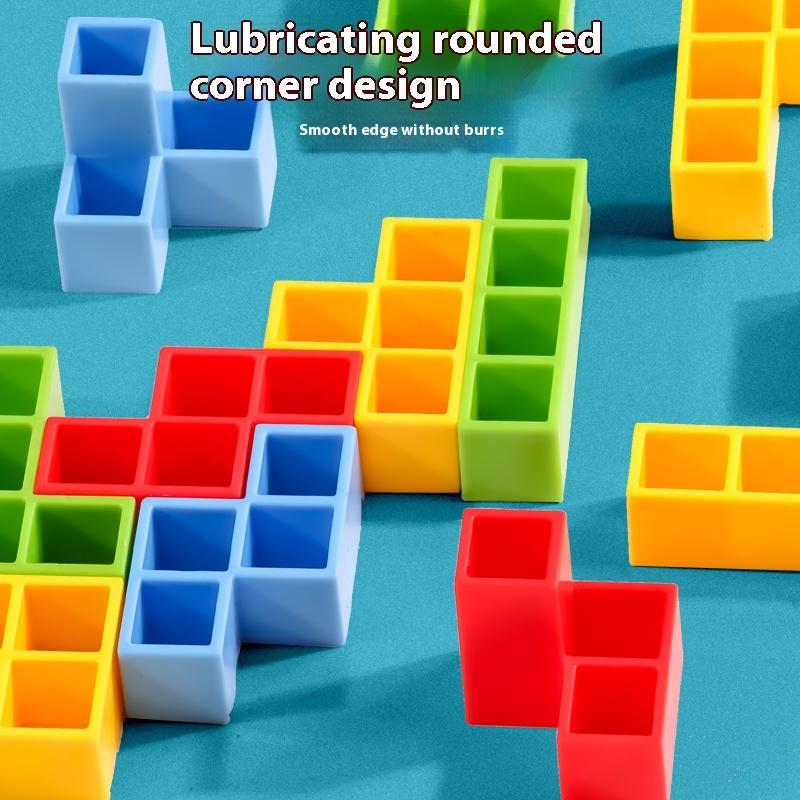 1 Set Puzzle Board Assembly Bricks Educational Toys Tetra Tower Balance Game Stacking Building Blocks For Children