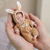 Miniature Life Like Baby Doll with Soft Solid Body for Toddler Cognitive Learning and Travel Companion Soothing Activity