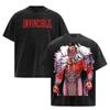 T-shirt Lavata Invincible Omni-Man Animazione Uomo Donna Estate Cotone Y2K Abbigliamento Moda Oversize Manica Corta Streetwear